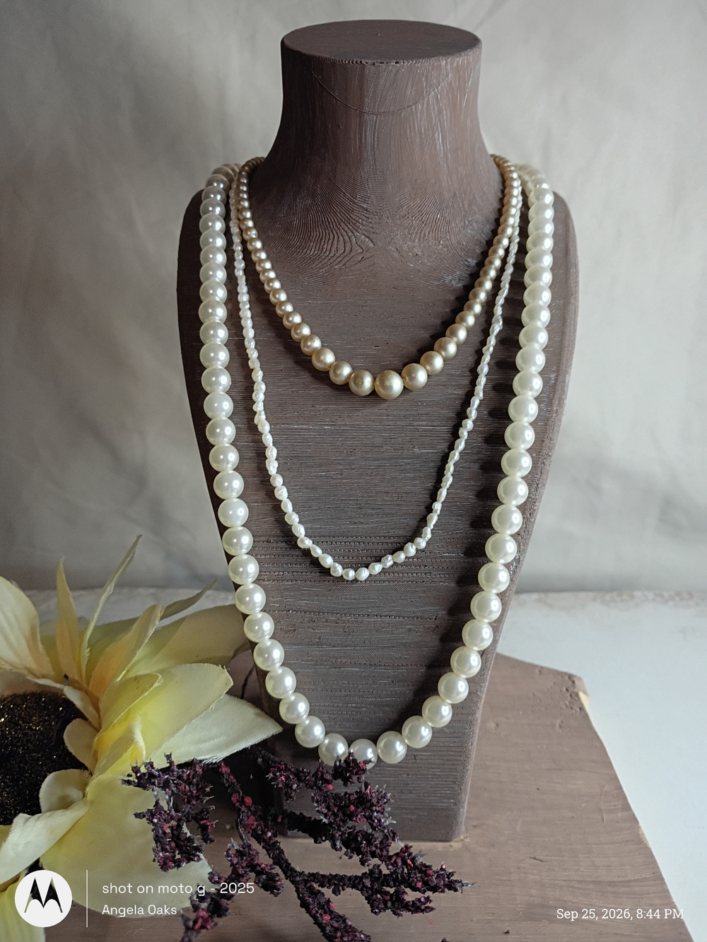 Pearl Cream Multi-Strand Pearl Necklace Set